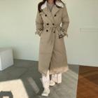 Duck Down Padded Trench Coat Beige - One Size