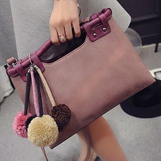 Pompom Bag Charm Handbag