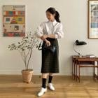 Straight-tip Pleather Oxfords