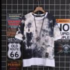 Mock Two-piece Tie-dyed Short-sleeve T-shirt