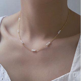 Layered Rhinestone Necklace E79 - As Shown In Figure - One Size