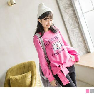 Tie-hem Print T-shirt