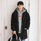 Sherpa-fleece Long Zip-up Hoodie