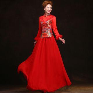 Long Sleeve Wedding Cheongsam