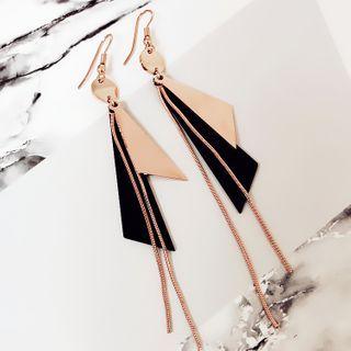 Triangle Drop Earring 1 Pair - Gold - One Size
