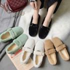 Chenille Buckled Flats