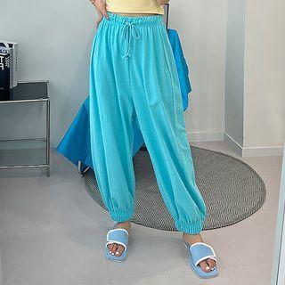 High-rise Drawstring Jogger Pants