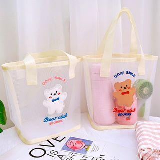 Mesh Print Tote Bag