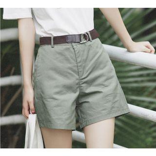 Wide-leg Shorts With Belt