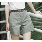 Wide-leg Shorts With Belt