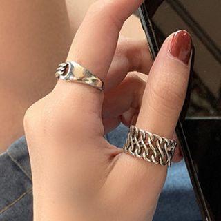 Chained Sterling Silver Open Ring