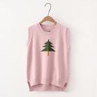 Christmas Tree Print Knit Vest