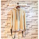 Strap Detail Panel Hooded Pullover