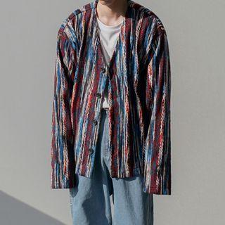 Multicolored V-neck Cardigan