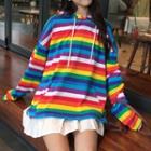 Rainbow Block Hoodie As Shown In Figure - One Size