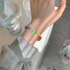 Chain Bracelet Light Green & Yellow & Red - One Size