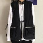 Buckled Zip Cargo Vest