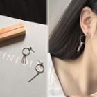 Non-matching Hoop & Bar Dangle Earring