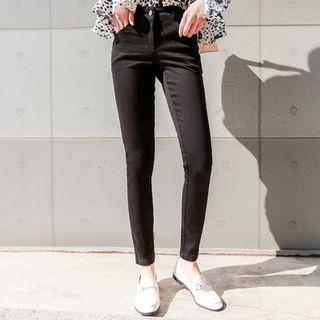 Zip-front Skinny Pants
