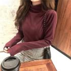 Mock-neck Long-sleeve Fleece Top