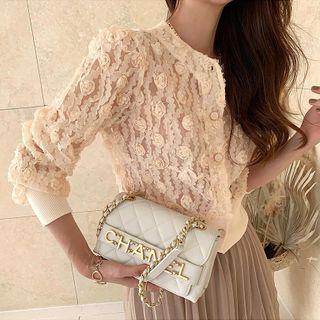 Rosette Laced Cardigan