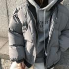 Hood-layered Padded Zip-up Jacket
