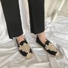 Faux Pearl Faux Leather Loafers