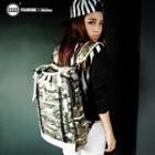 Camouflage Print Canvas Backpack