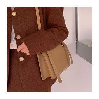 Buckle-strap Shoulder Bag