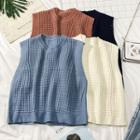 Loose-fit Waffle-knit Vest