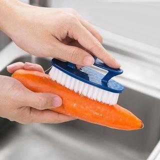 Set Of 2: Vegetable Cleaning Brush Blue - One Size