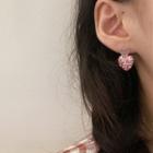Rhinestone Heart Drop Earring 1 Pair - S925silver Earring - One Size
