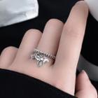 Bee Pendant Sterling Silver Ring Silver - One Size