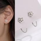 Alloy Flower Earring 1 Pair - Alloy Flower Earring - White Gold - One Size