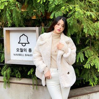 Double-breasted Faux-fur Jacket