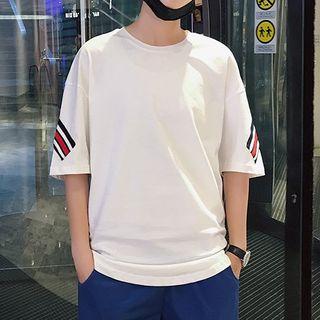 Couple Short Sleeve Loose-fit Round Neck T-shirt