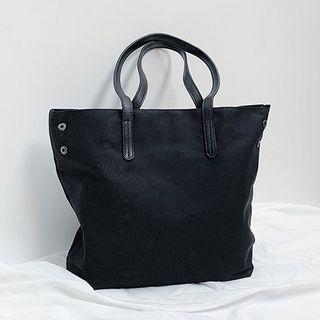 Set: Canvas Tote Bag + Pouch As Shown In Figure - One Size
