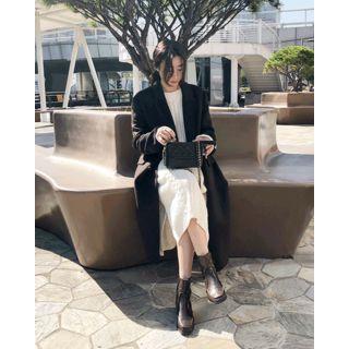 Handmade Double-breasted Wool Blend Coat