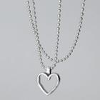 Heart Necklace 1 Pc - S925 Silver - Silver - One Size
