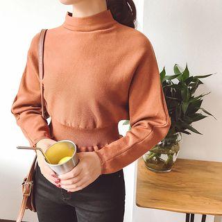 Dolman Sleeve Mock Neck Sweater