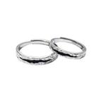 Couple Matching Sterling Silver Open Ring Set Of 2 - Silver - One Size