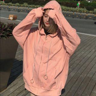 Loose Fit Zip Hoodie