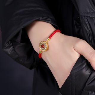 Bead Bracelet Red - 15cm-19cm
