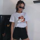 Angel-print T-shirt