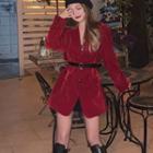 Long-sleeve Velvet Loose-fit Blazer