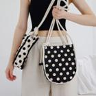 Dotted Canvas Crossbody Bag