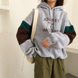 Color-block Print Hoodie