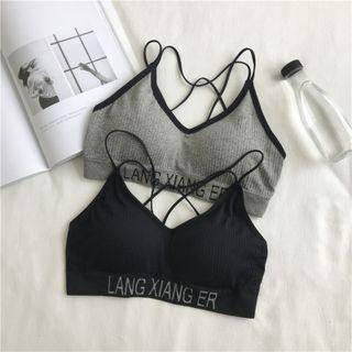 Lettering Strappy Camisole Top