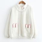 Rabbit Mock Two-piece Long-sleeve Sweatshirt