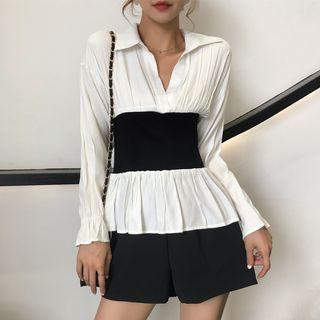 Smocked Crinkle Shirt